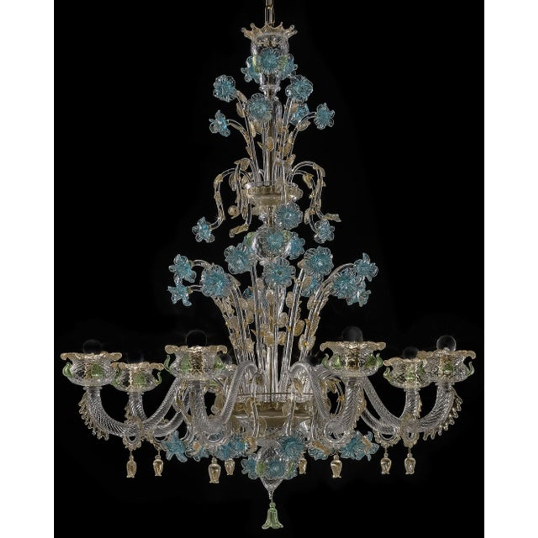 Early 21st century Murano glass chandelier