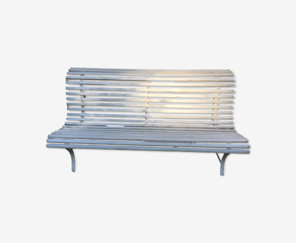 Vintage white garden bench