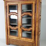 Vitrine française ancienne peinte