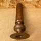 Antique brutalist hammered copper cylinder vase vintage