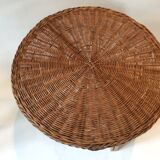 Coffee table in rattan and vintage wicker
