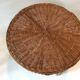 Table basse en rotin et osier vintage