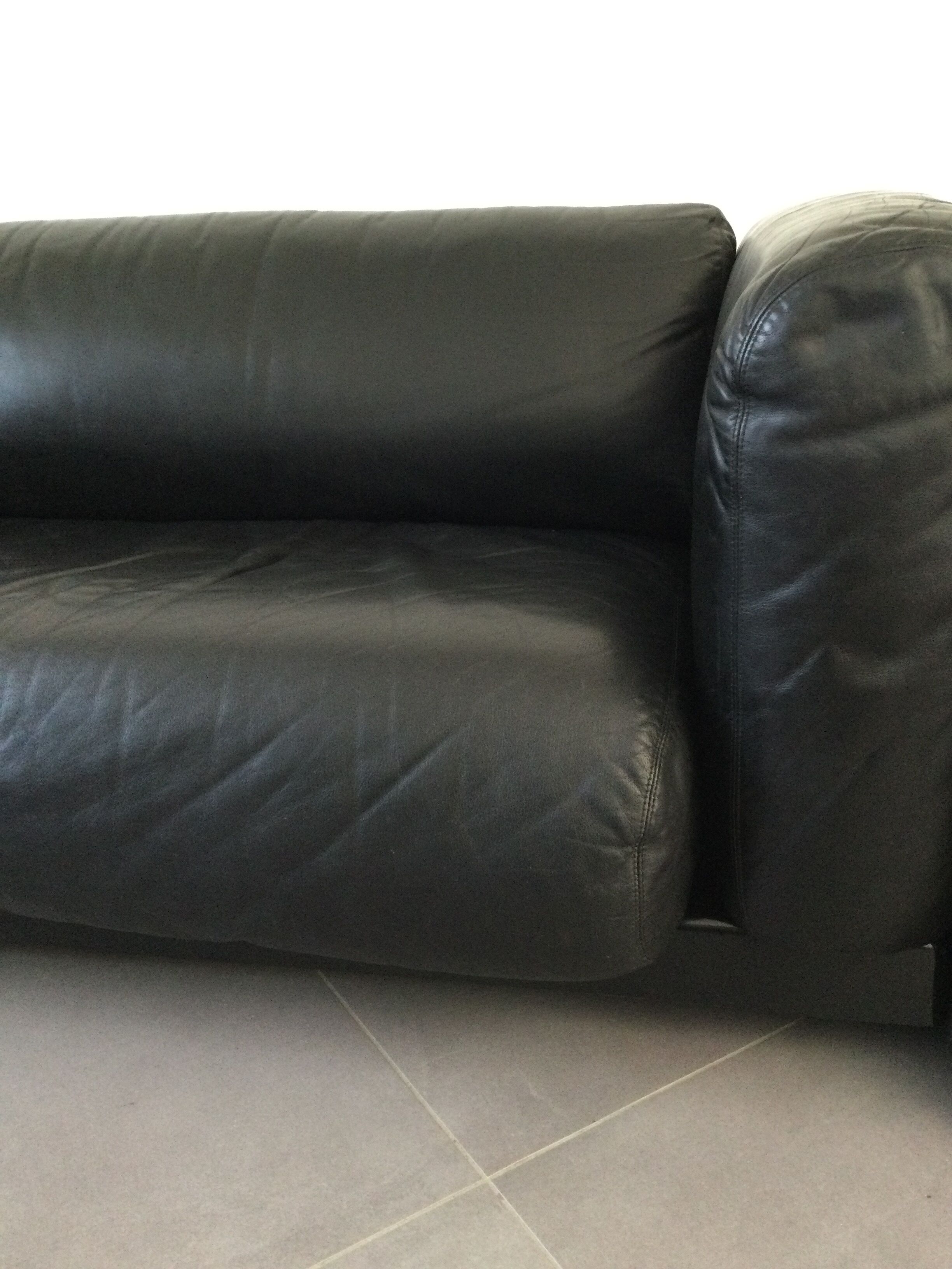 Cini Boeri - Sofa Gradual Lounge Black Leather Knoll/Gavina