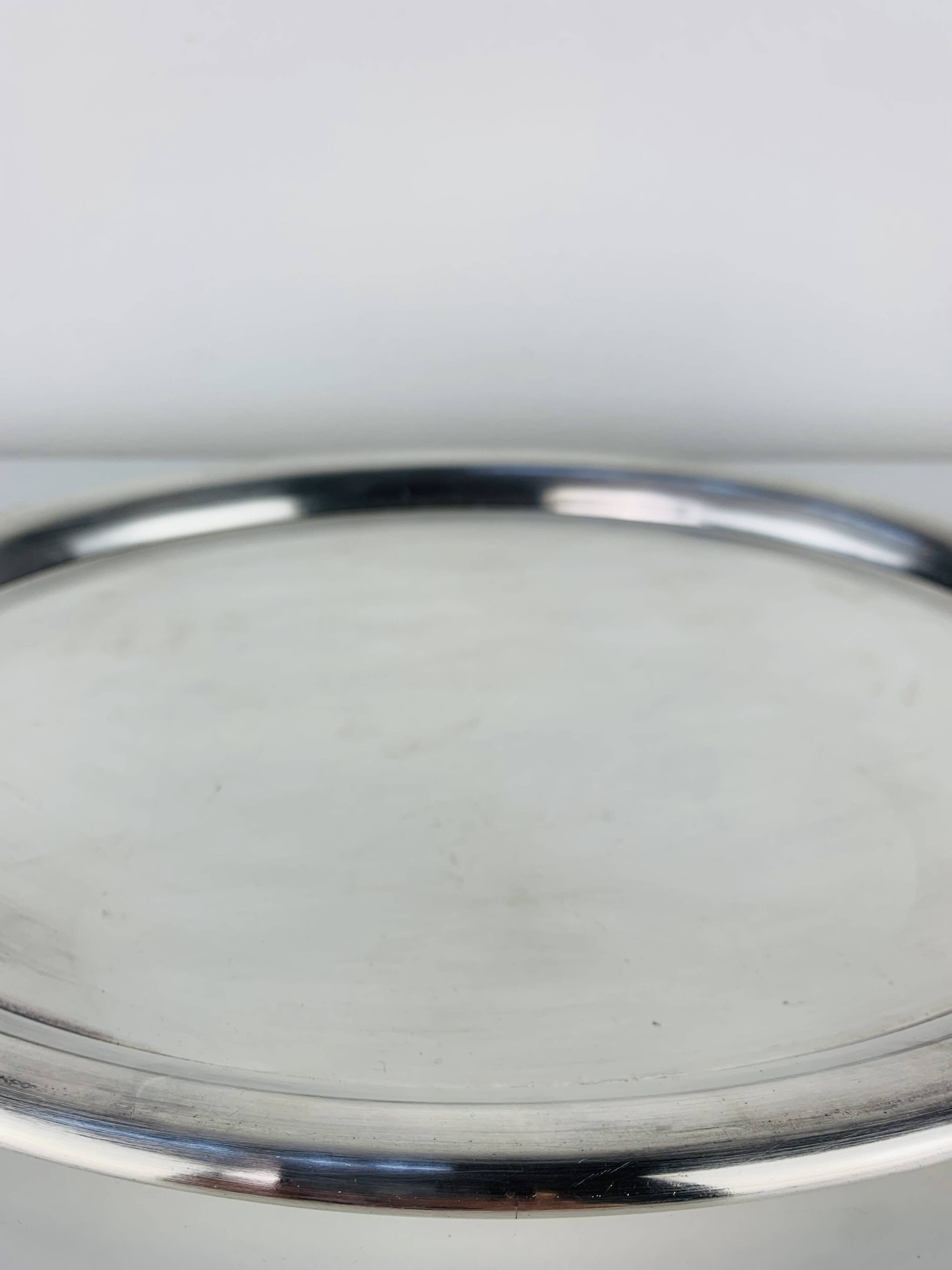 Vintage oval silver-plated tray