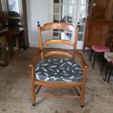 Large straw armchair