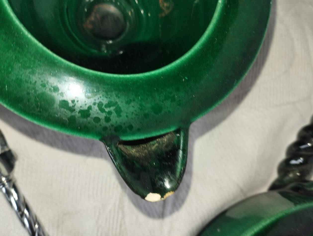 Vallauris green tea set – 1960s