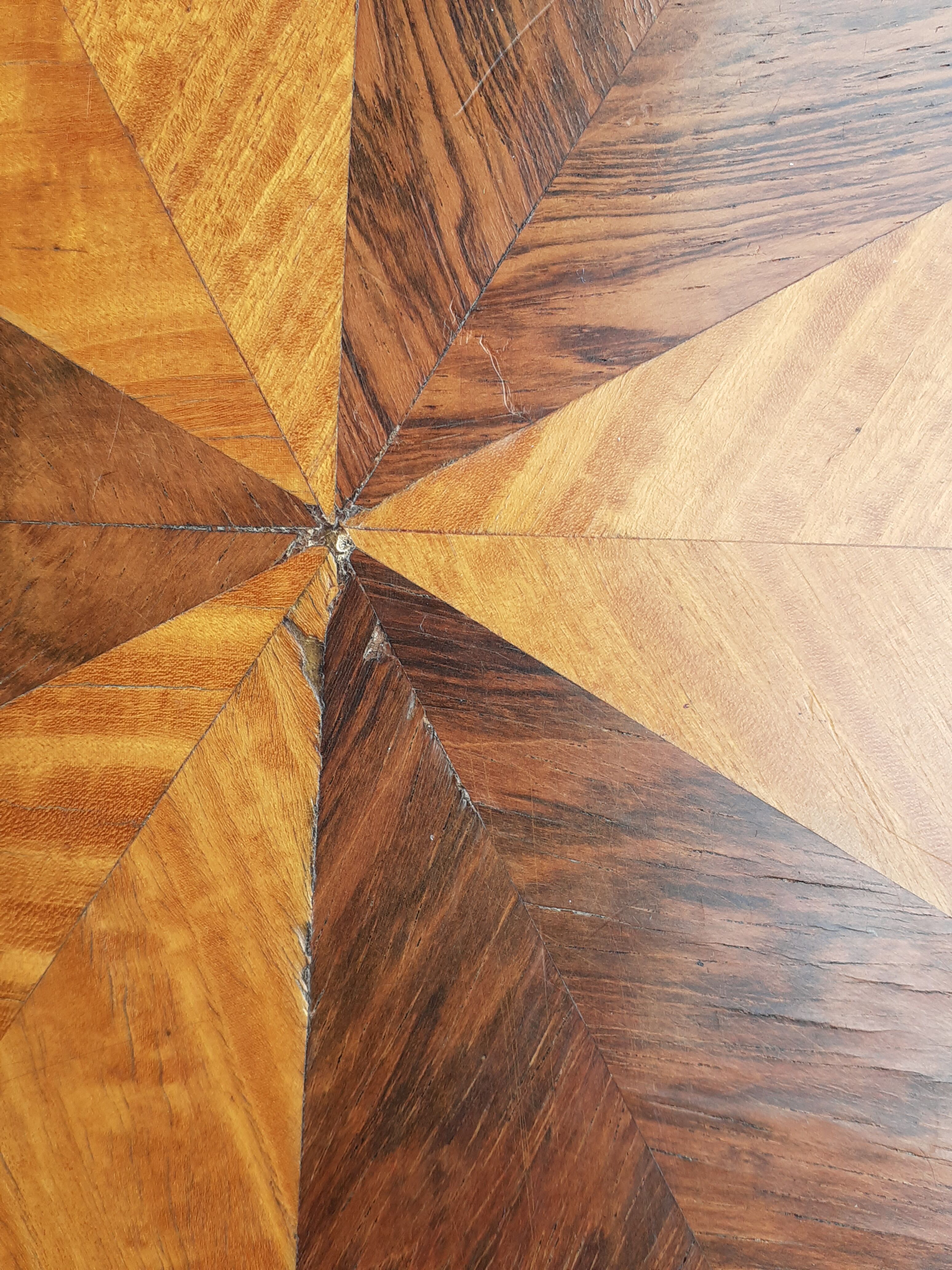 Gueridon old marquetry table old art deco vintage