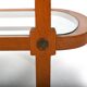 Oval Art Deco Sofa Table with Brass Dekor Denmark 1930s