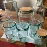 Lot de 8 bocaux, carafe et verre 100% recyclé