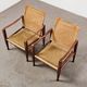 Kaare Klint Pair of Safari Chairs for Rud Rasmussen Denmark 1960s