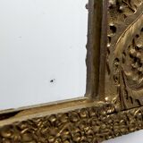 Miroir art-déco or au décor végétal 52x31cm
