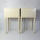 paire de chevets tables de nuit ivoire vintage de style Louis XVI