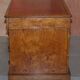 Rare oak partner's desk by Howard & Sons circa 1880 with leather.
