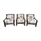 3 fauteuils Maugrion en rotin