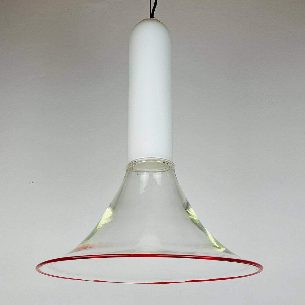 Suspended lamp Samanta in Murano glass attributed to Roberto Pamio for Leucos, Italy, 1970s.