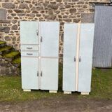Armoire vintage en Formica bleu (vert d’eau)