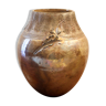 Vase by Brigitte Moron ceramic enamelled and incised