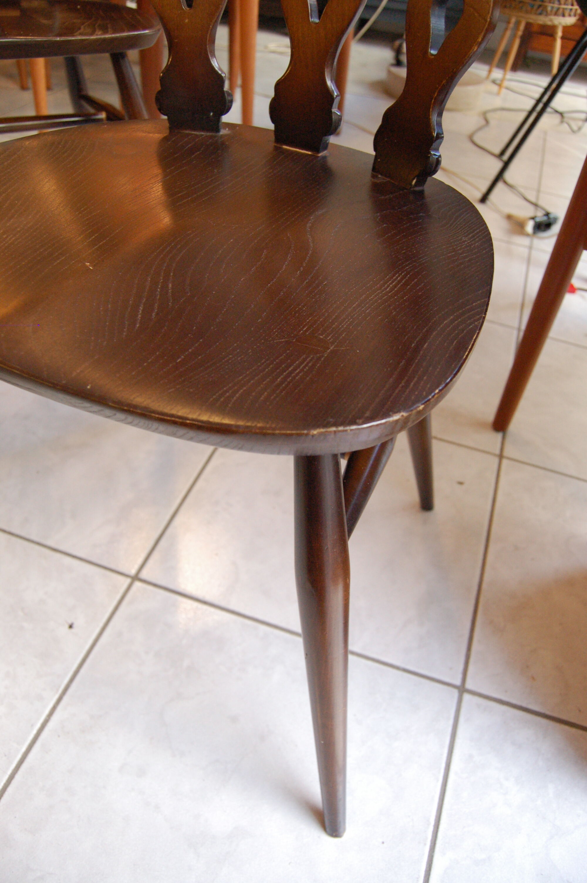 Set of 4 chairs Lucian Ercolani for Ercol Windsor of the 1960s mod.375