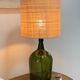 Lampe dame jeanne et rabane