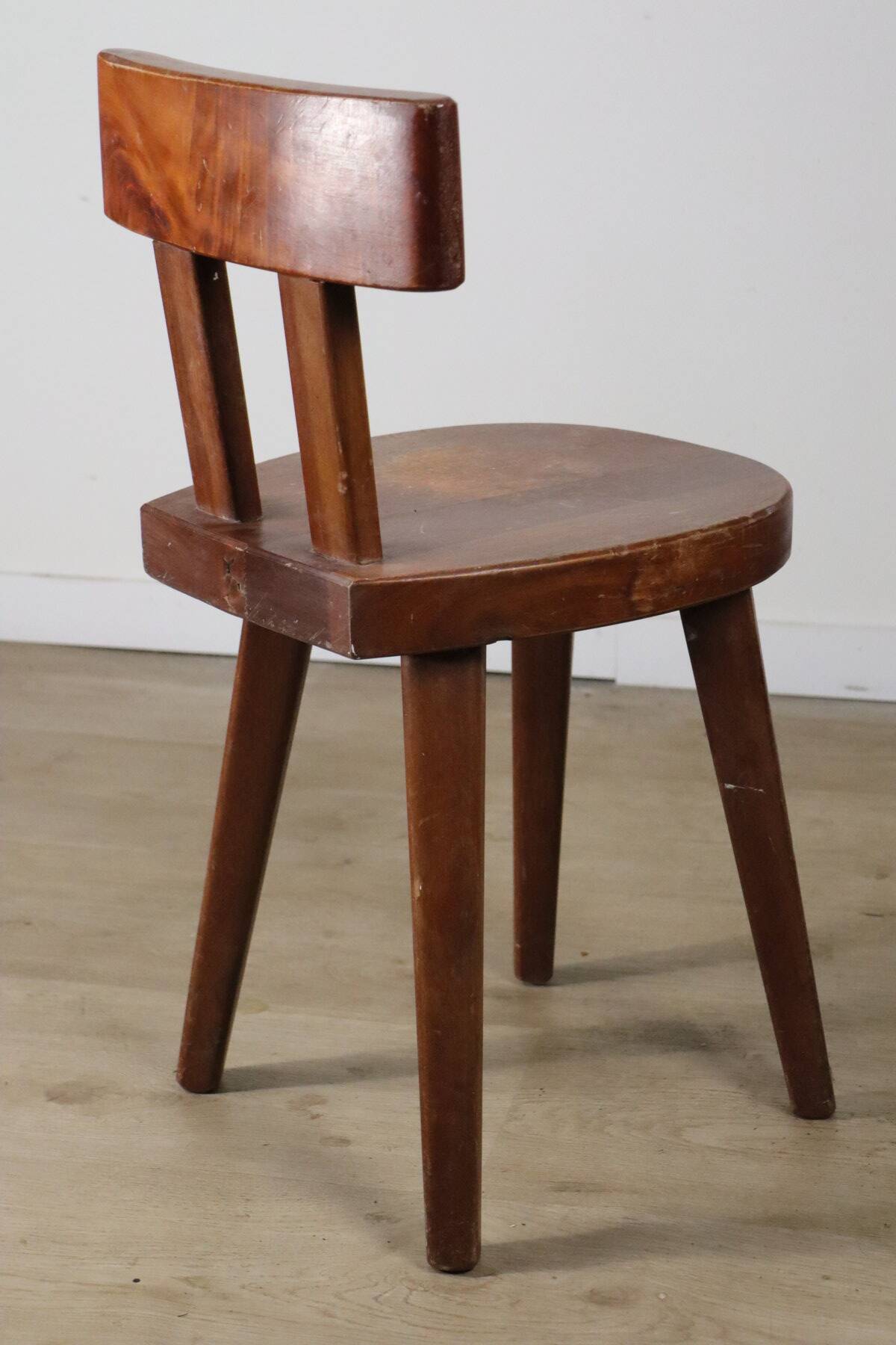 Chaise en acajou par Christian Durupt - Méribel - 1960