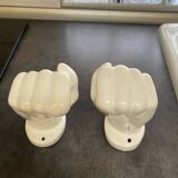 Old handmade candle holders