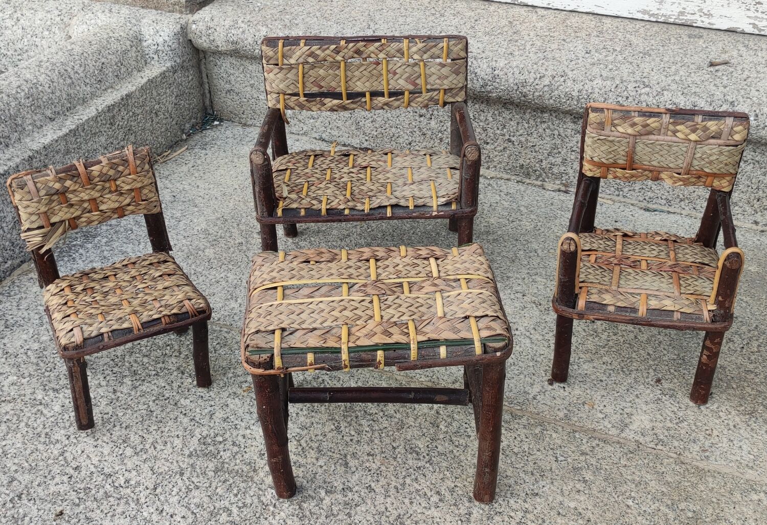 Living room wicker doll