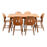 Fdb møbler dining room set consisting of 6 chairs by ejvind a.