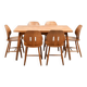 Fdb møbler dining room set consisting of 6 chairs by ejvind a.