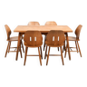 Fdb møbler dining room set consisting of 6 chairs by ejvind a.