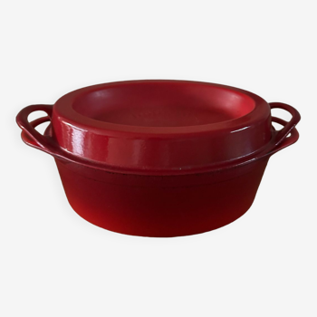 Vintage red casserole