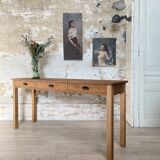 Console service in solid oak, circa 1900.