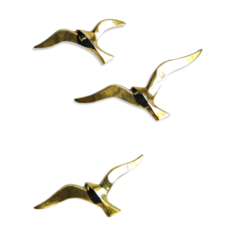 Brass Bird Trio - 70s Wall Decoration