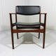 Armchair in teak & leather by Frem Røjle, Denmark