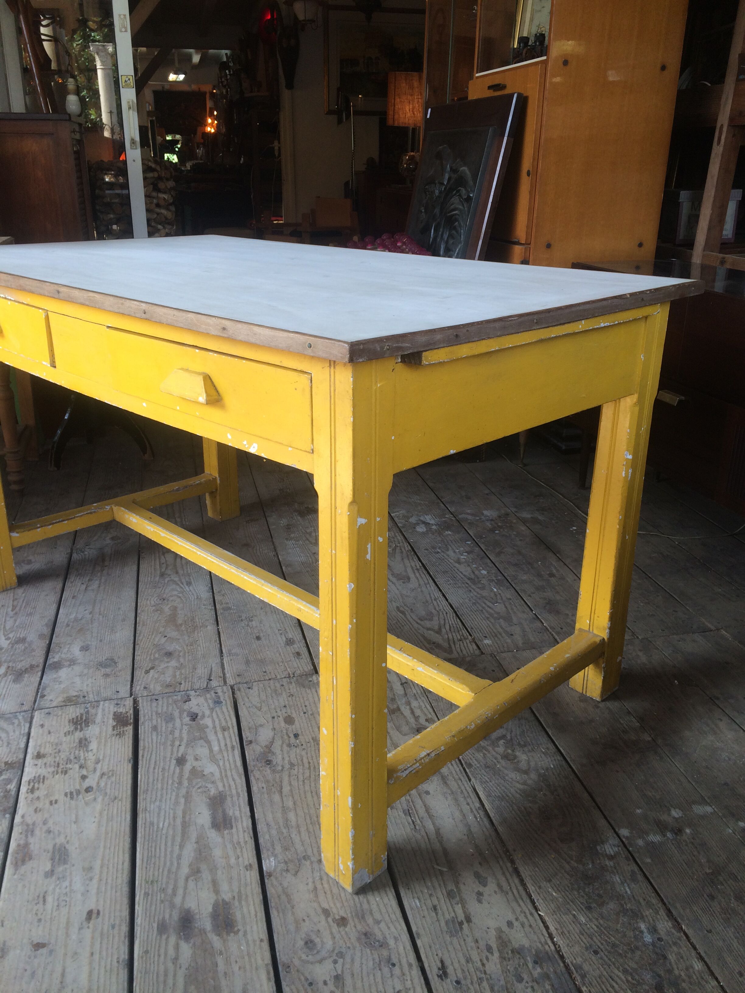 Yellow kitchen table
