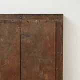 Antique french brass bistro mirror