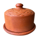 Cheese or butter bell in terracotta and its dish