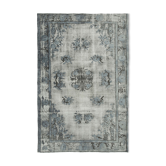Hand-knotted antique turkish 1970s 172 cm x 264 cm grey carpet