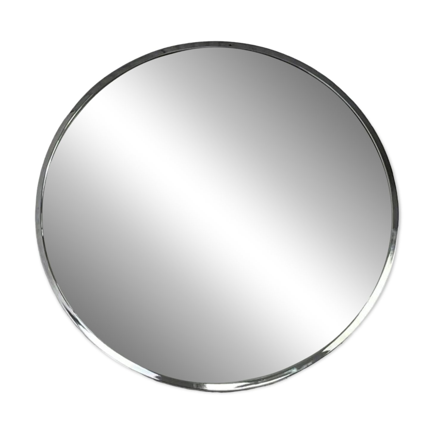 Miroir vintage chromé rond