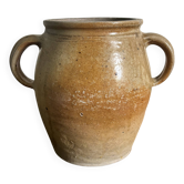 Vintage glazed stoneware grease pot/vase – 2 handles