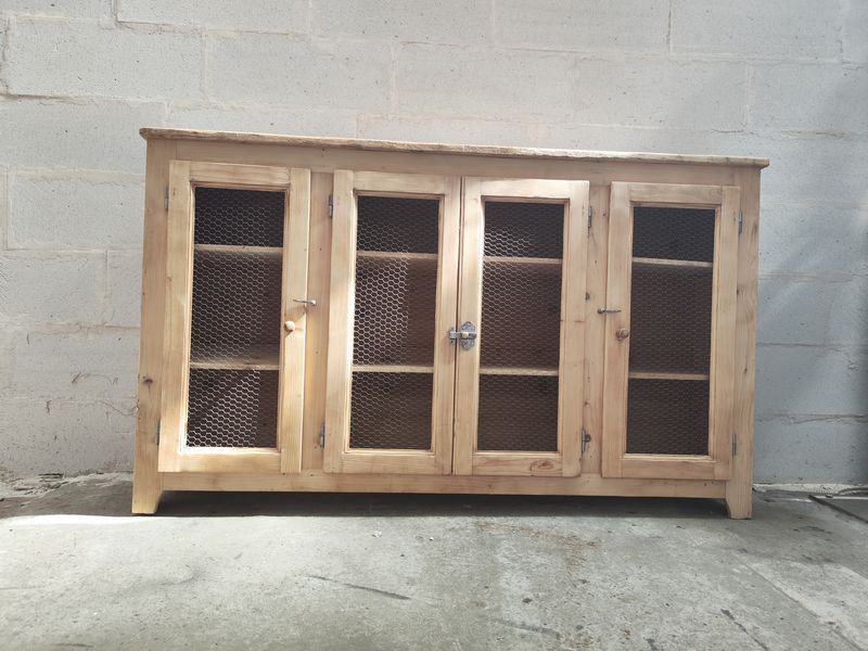 old workshop furniture four mesh doors