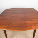 Expandable square teak dining table by Henry Walter Klein 1960