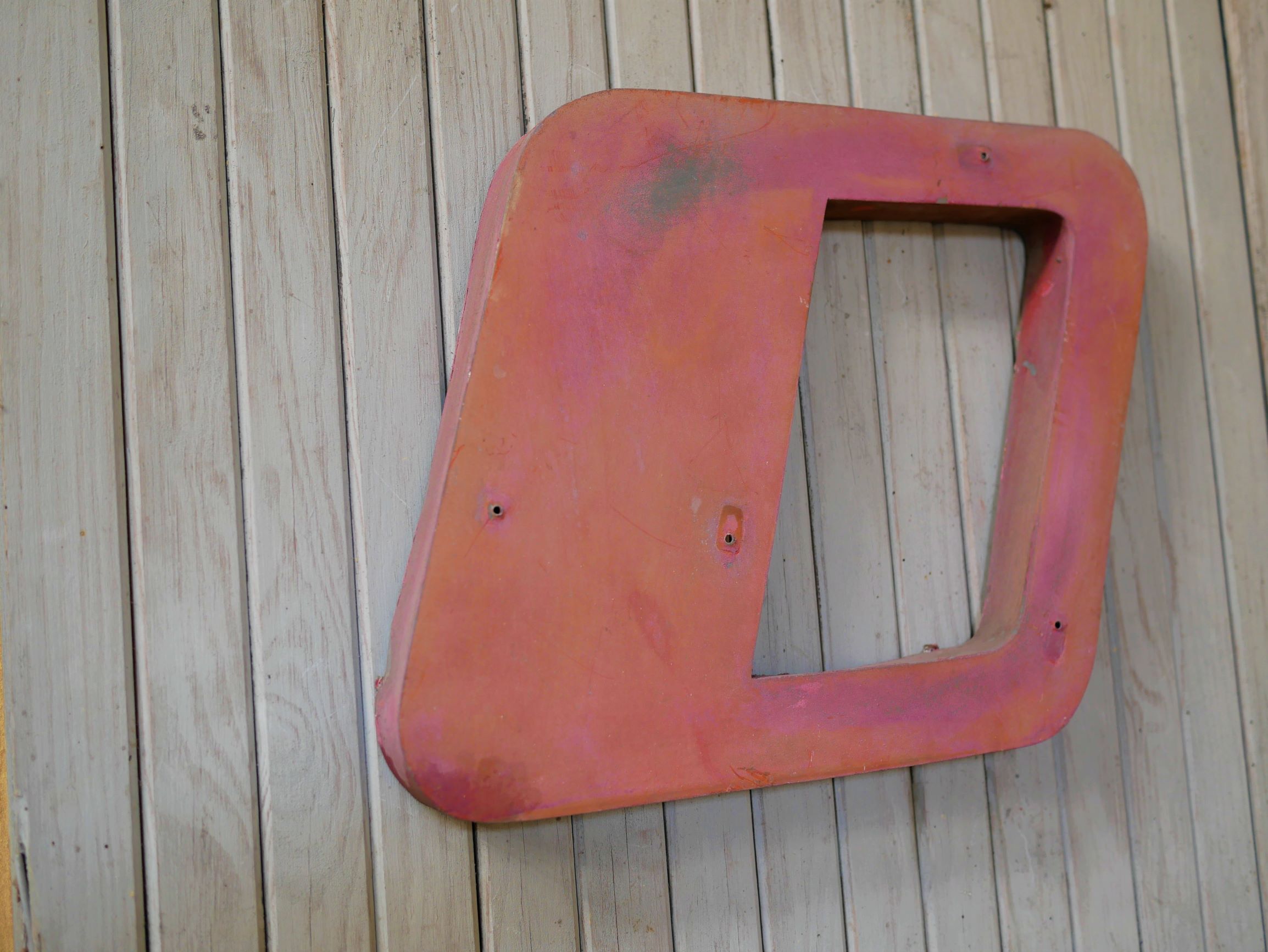 Letter to sign vintage metal "O".