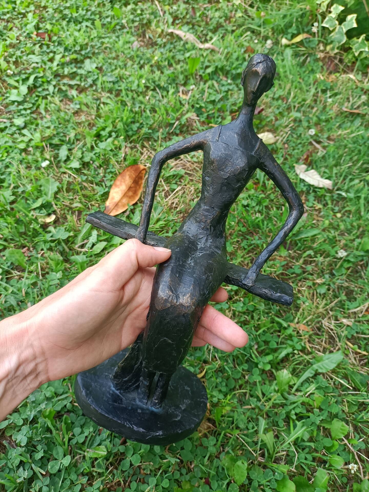Sculpture of a dancer on a swing signed by Raphaël