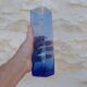 Vase vintage en verre bleu