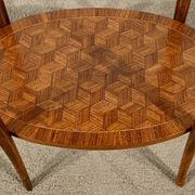 Small Marquetry Living Room Table, Louis XV / Louis XVI Transition style – 1920