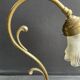 Table lamp – Golden brass and molded glass