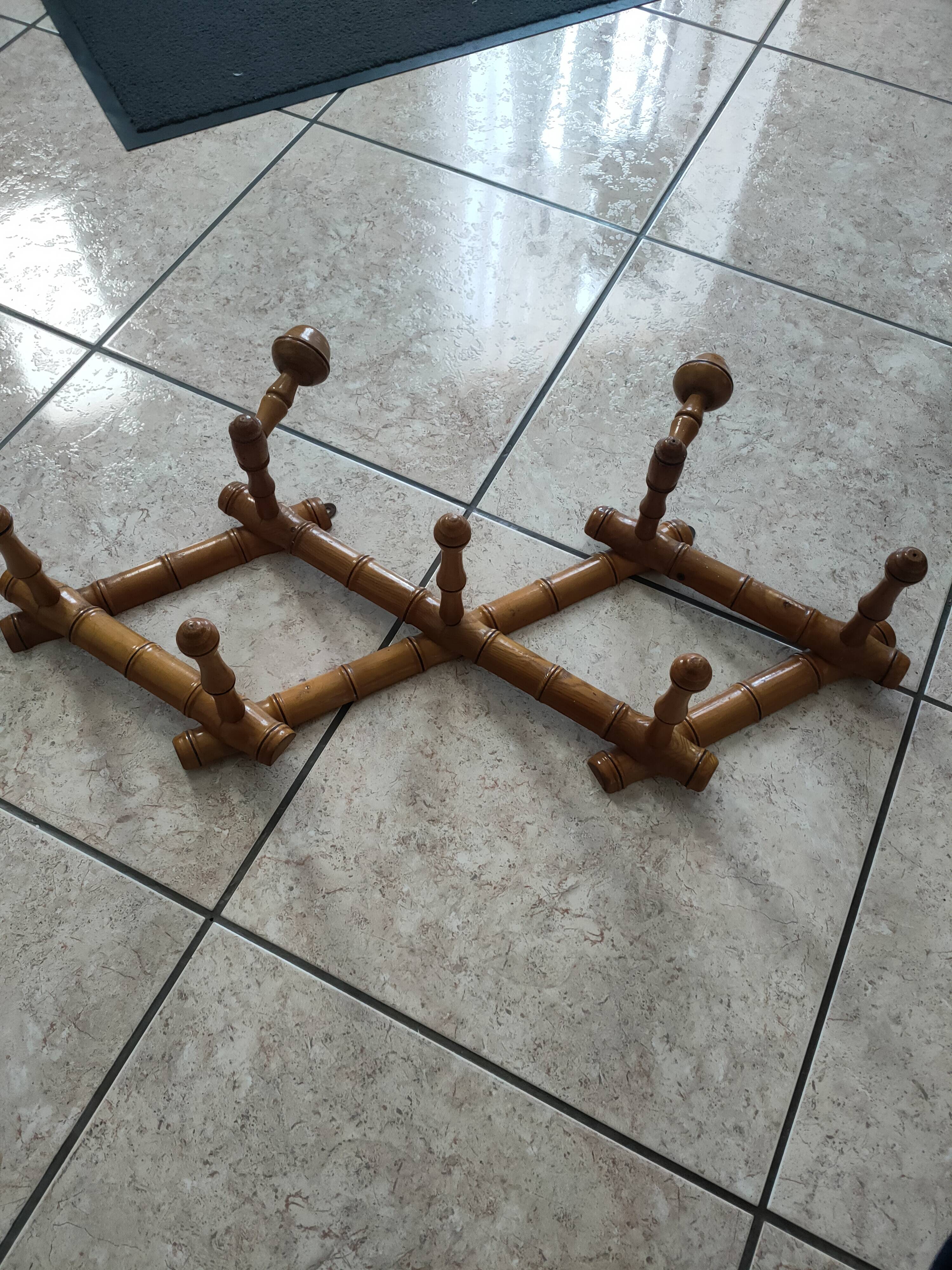 Antique folding coat rack