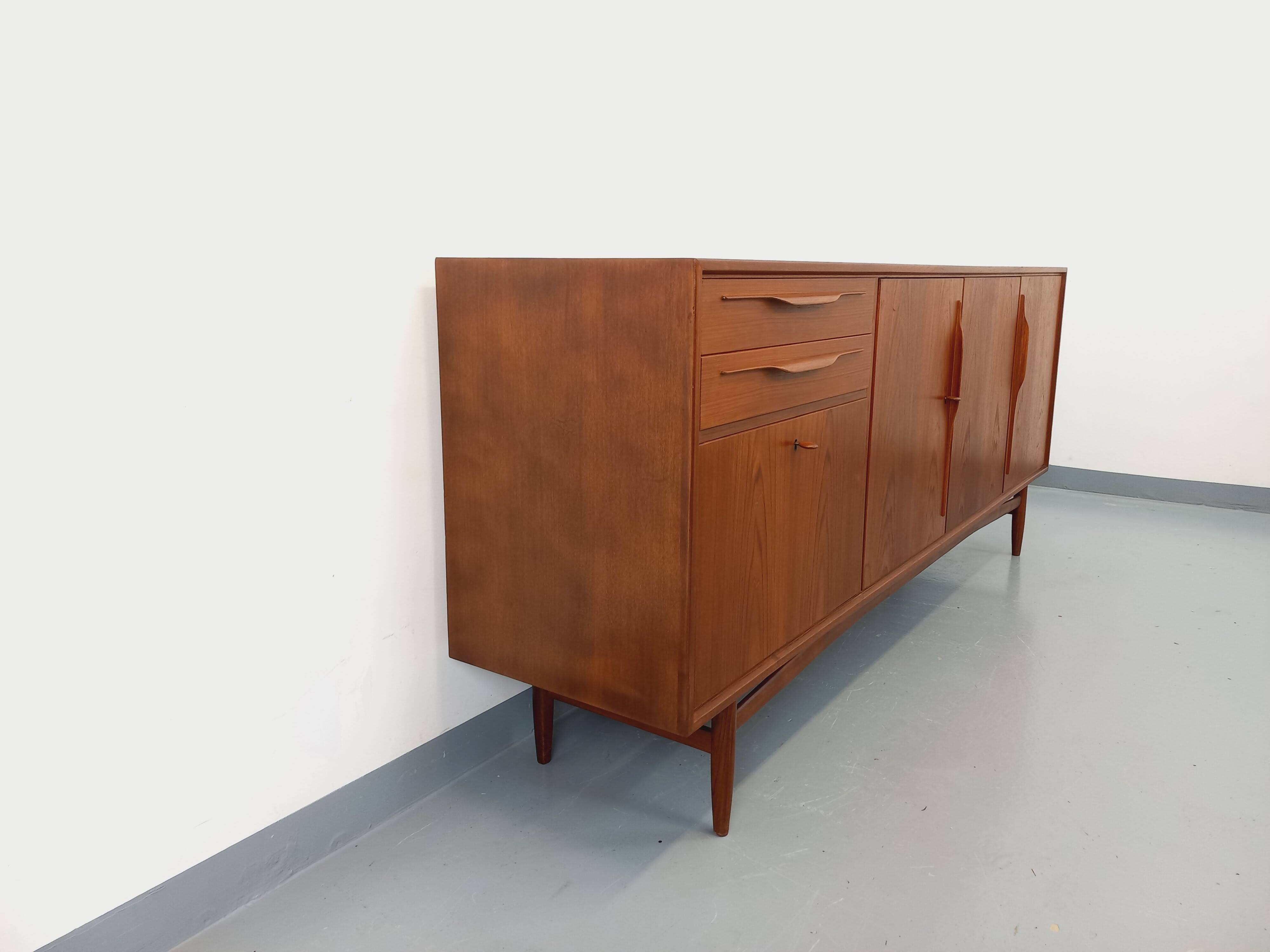Vintage Swiss Teak Scandinavian style sideboard in teak from the 60s