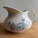 Old jug / pitcher with Daisy pattern from La Faïencerie Nouvelle in Givors.