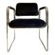 Fauteuil et 2 chaises design, chrome tubulaire